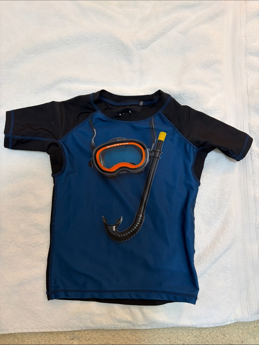 Molo Kids Navy and Black Rashguard with Snorkel Graphic